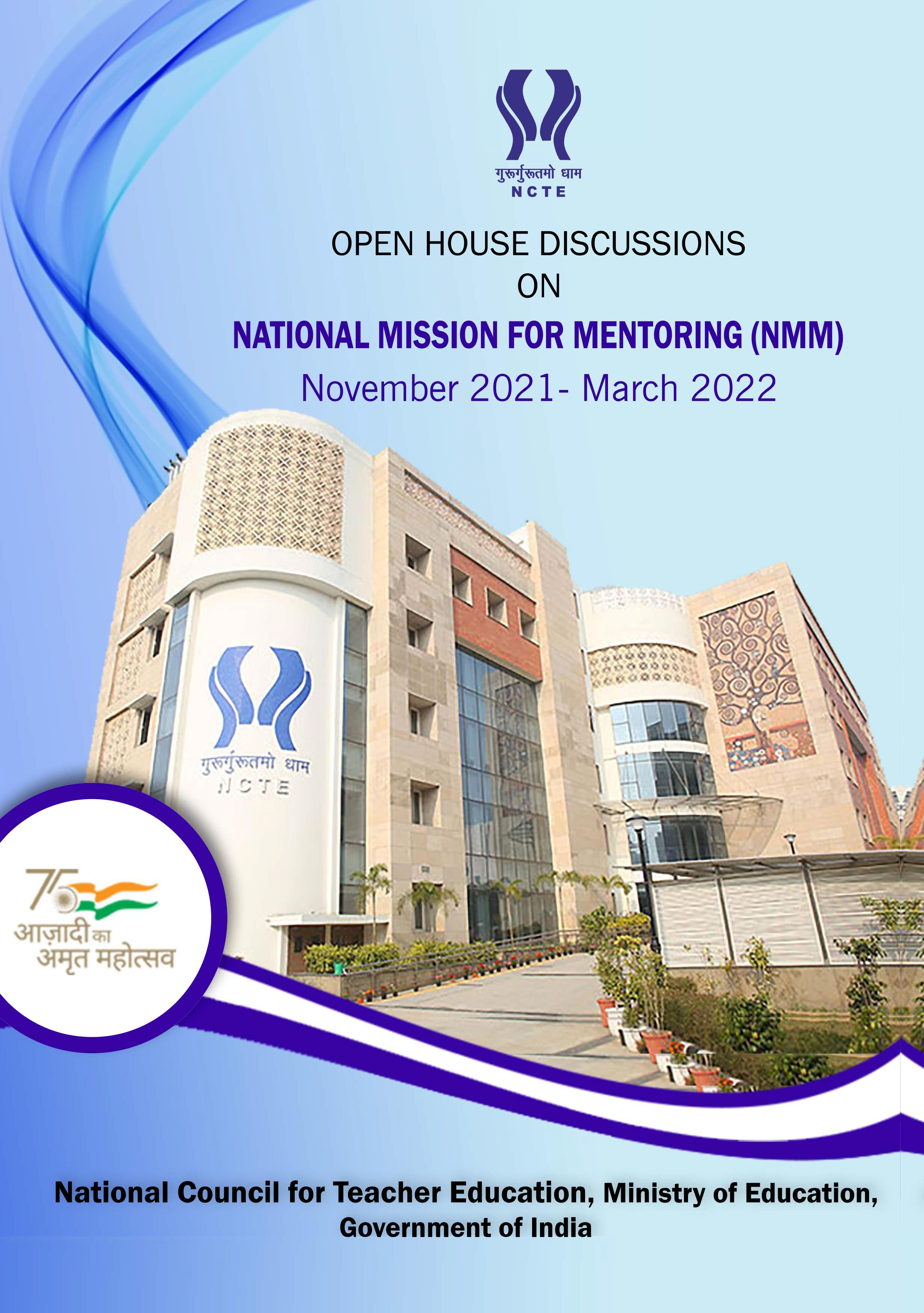 Open House Discussions on the National Mission for Mentoring (November 2021 to March 2022)